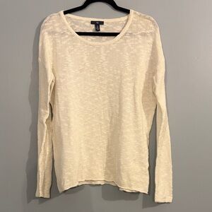 GAP Women's White Long Sleeve Lightweight Sweater